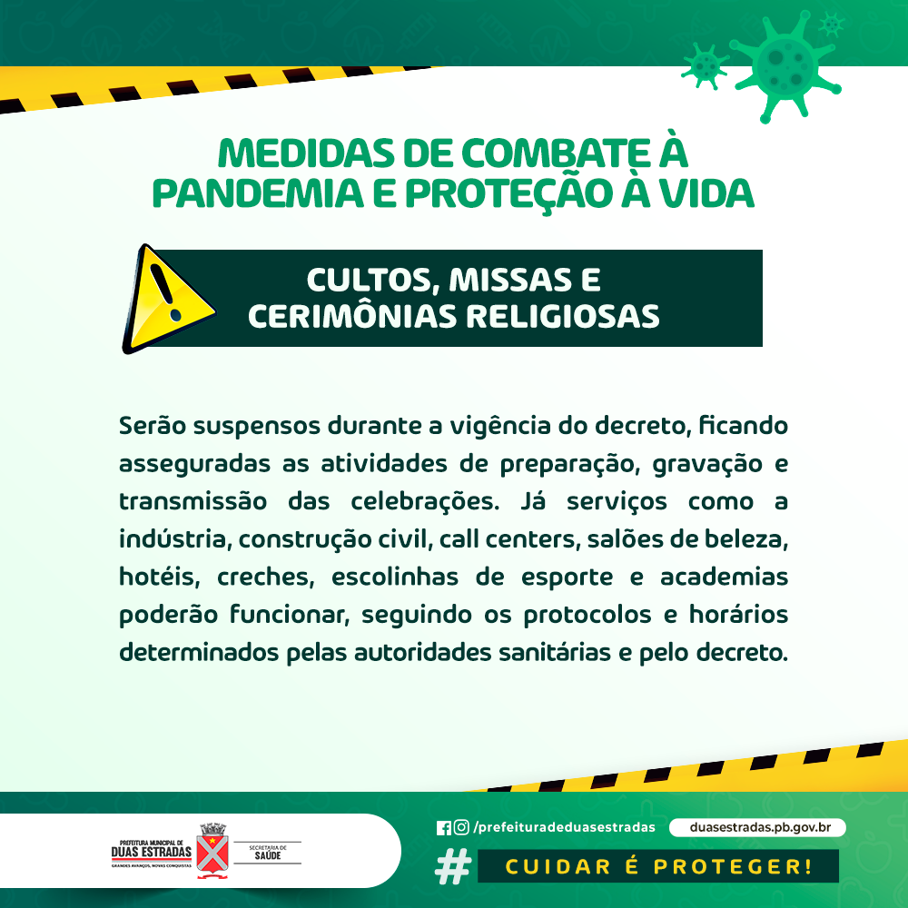 Duas Estradas mantém consonância com novo decreto do Estado e terá toque de recolher a partir desta Quarta-feira (24)