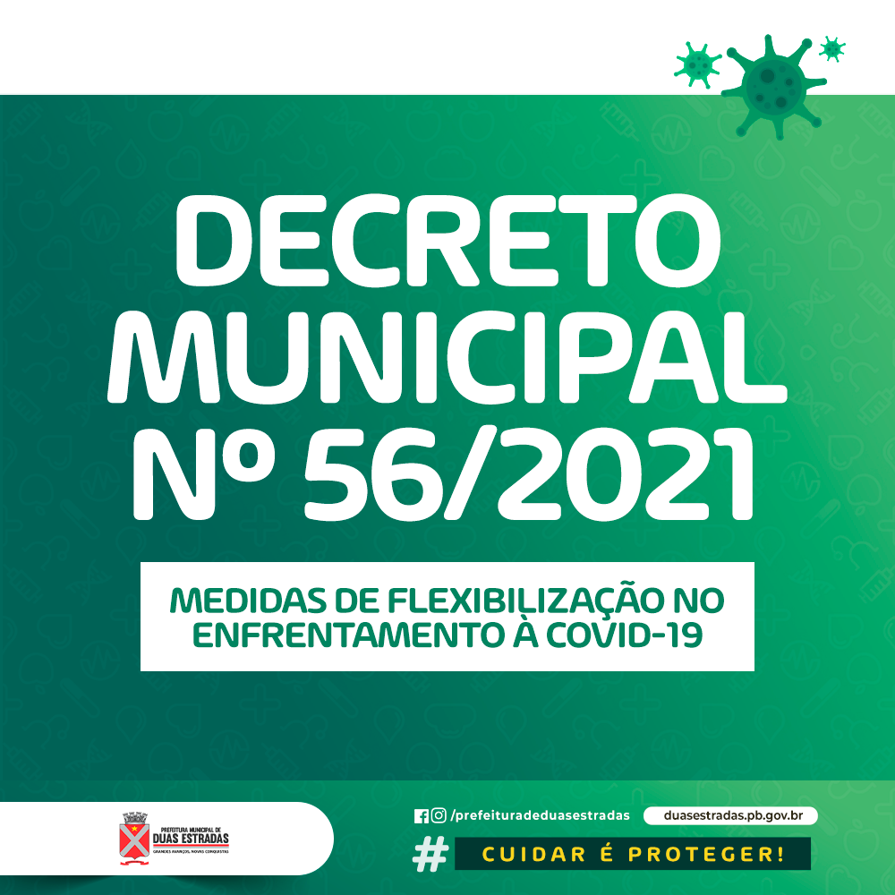 Prefeitura de Duas Estradas lançou novo decreto com medidas restritivas contra o Coronavírus