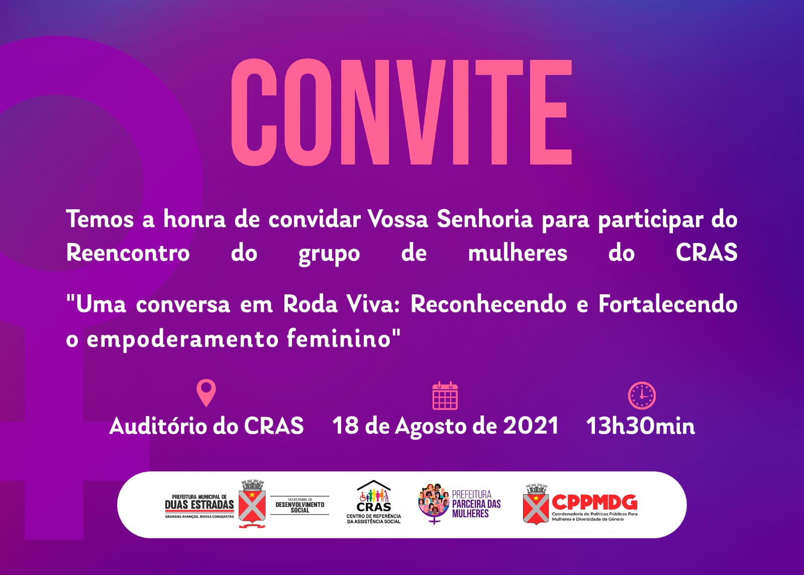 Secretaria de Desenvolvimento Social retoma as atividades presenciais com o Grupo de Mulheres