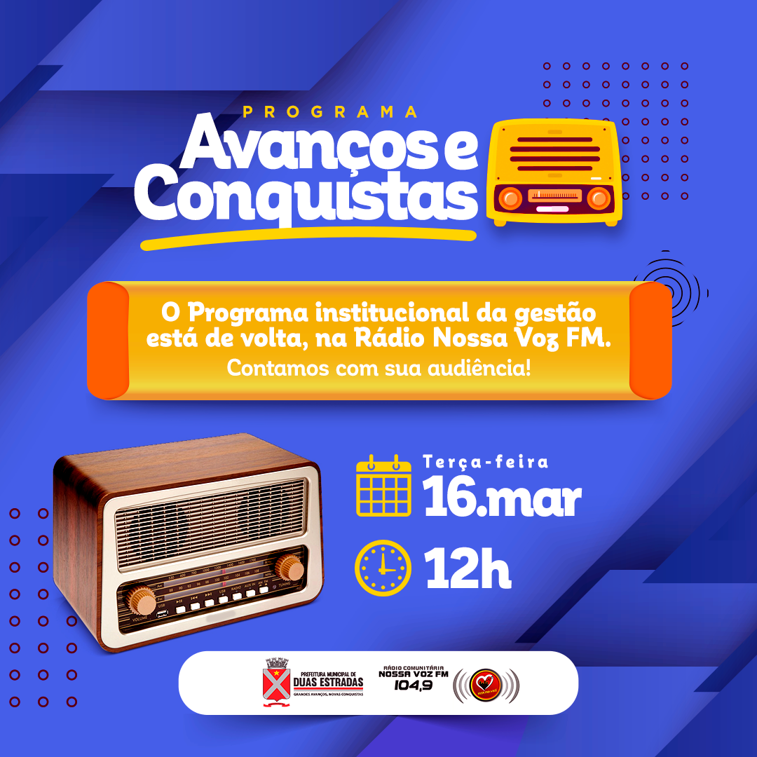 Programa institucional de rádio volta nesta terça-feira (16)