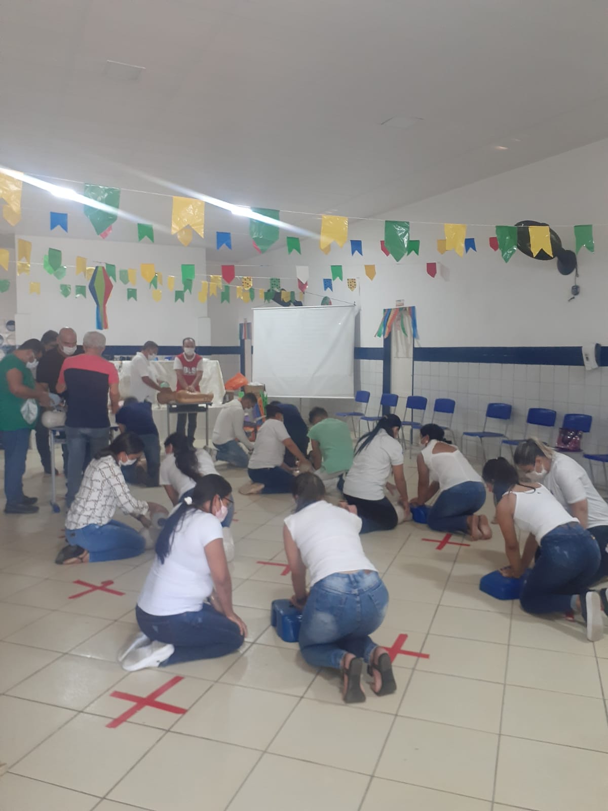 Profissionais da Secretaria de Saúde de Duas Estradas participam de treinamento de atendimento pré-hospitalar e suporte à vida