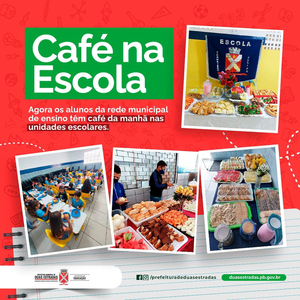 Alunos da Rede Municipal de Ensino recebem café da manhã neste segundo semestre de 2022.
