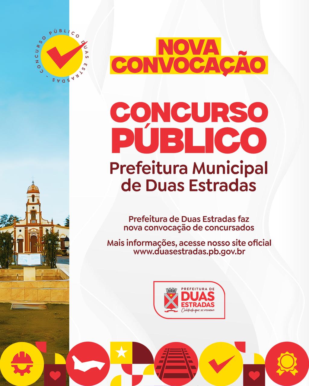 Prefeitura de Duas Estradas faz nova convocação do Concurso Público
