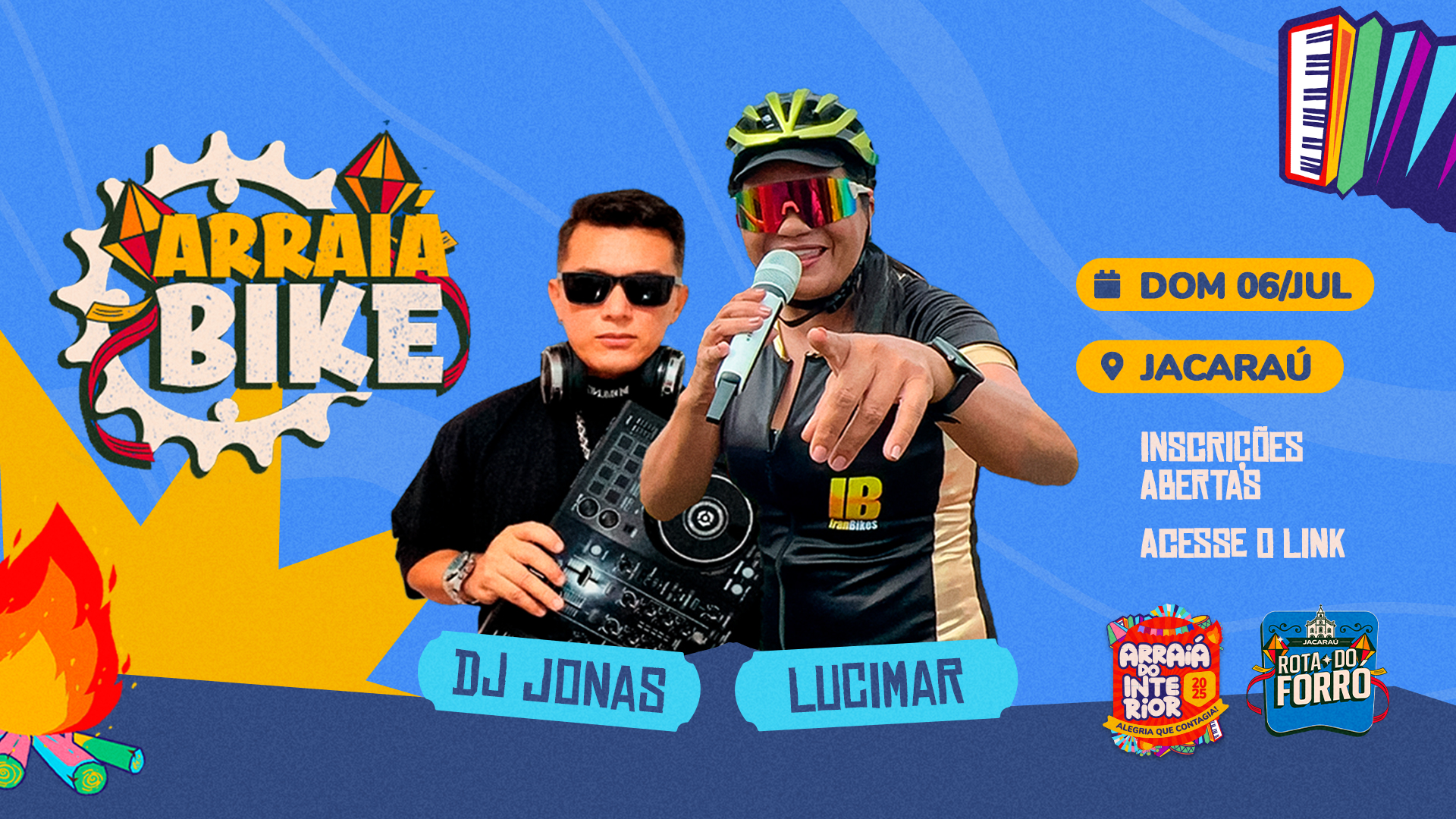 Abertas as inscrições para o Arraiá Bike 2025. Evento acontece dia 06 de julho